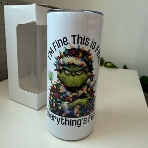 White Tumbler with the Grinch